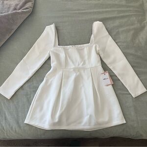 Odd Muse London white mini pearl dress